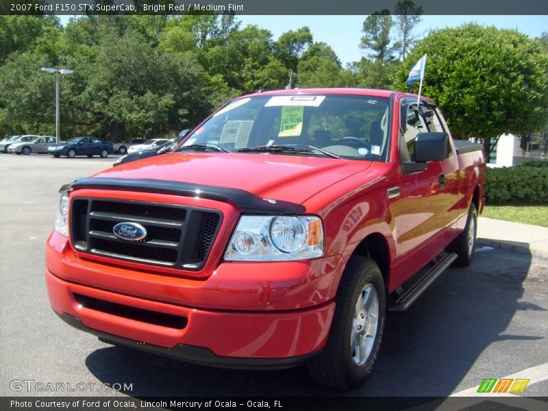 Bright Red / Medium Flint 2007 Ford F150 STX SuperCab
