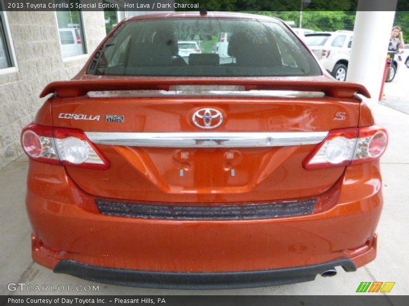 Hot Lava / Dark Charcoal 2013 Toyota Corolla S Special Edition