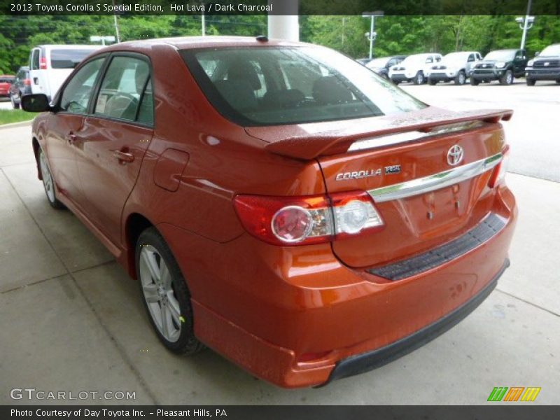 Hot Lava / Dark Charcoal 2013 Toyota Corolla S Special Edition