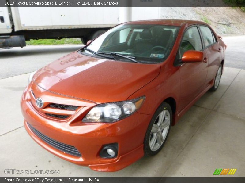 Hot Lava / Dark Charcoal 2013 Toyota Corolla S Special Edition