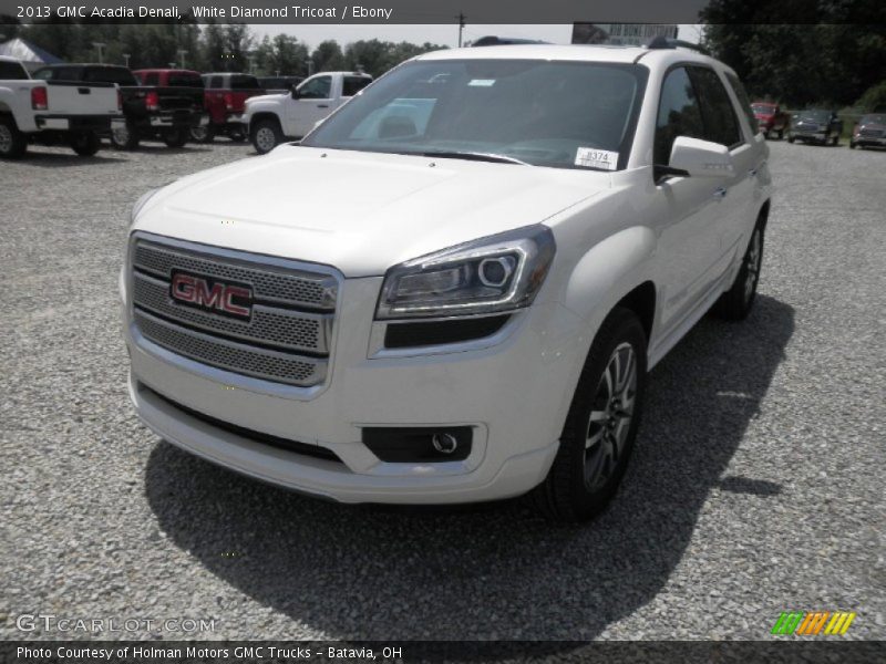 White Diamond Tricoat / Ebony 2013 GMC Acadia Denali