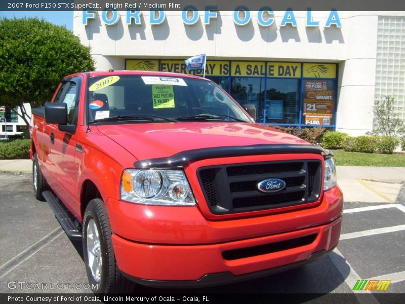 Bright Red / Medium Flint 2007 Ford F150 STX SuperCab