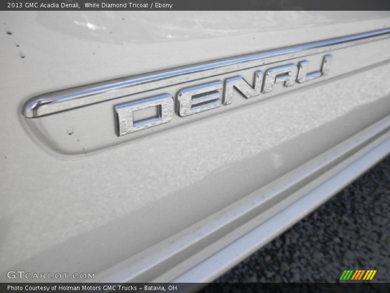 White Diamond Tricoat / Ebony 2013 GMC Acadia Denali