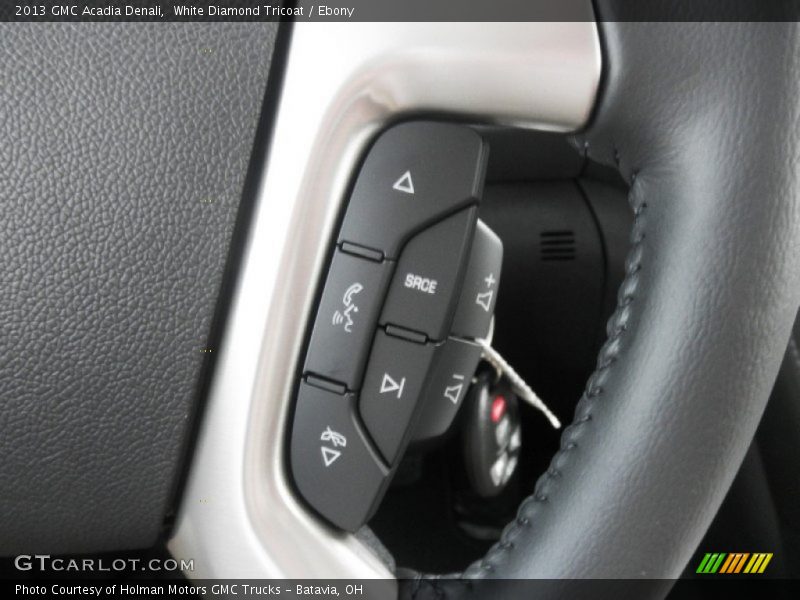 White Diamond Tricoat / Ebony 2013 GMC Acadia Denali