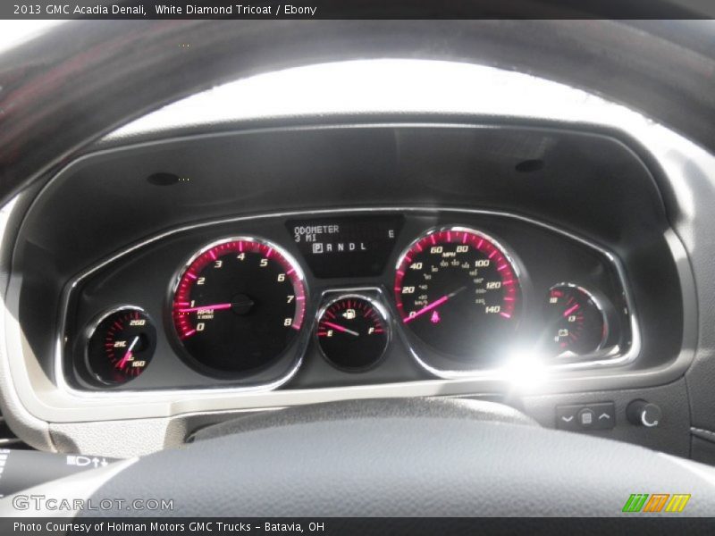 White Diamond Tricoat / Ebony 2013 GMC Acadia Denali