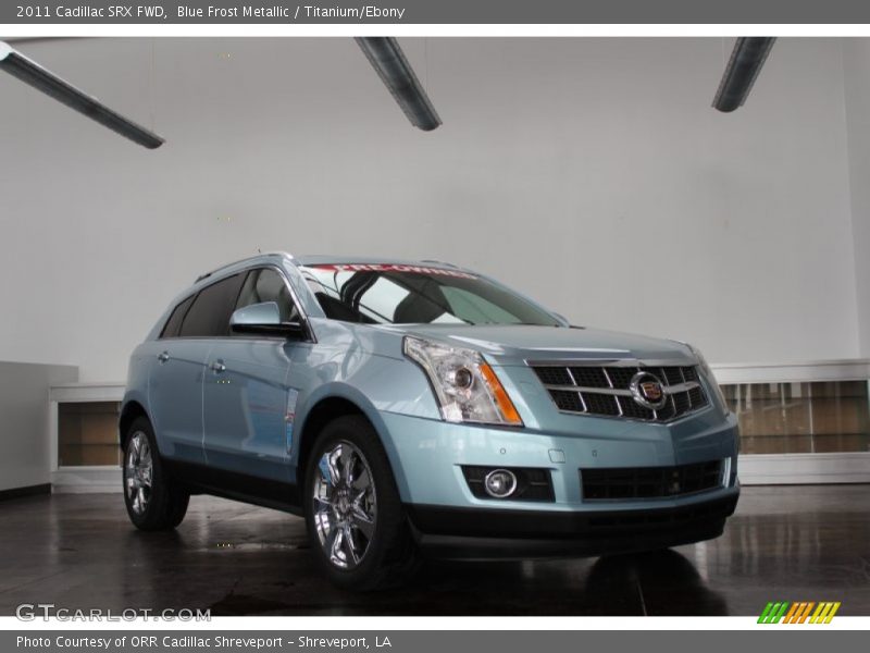 Blue Frost Metallic / Titanium/Ebony 2011 Cadillac SRX FWD