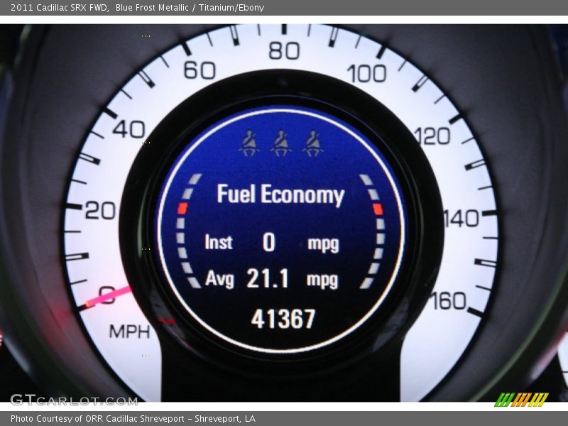 Blue Frost Metallic / Titanium/Ebony 2011 Cadillac SRX FWD