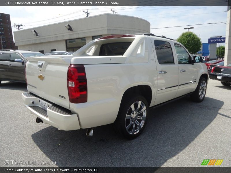 White Diamond Tricoat / Ebony 2012 Chevrolet Avalanche LTZ 4x4