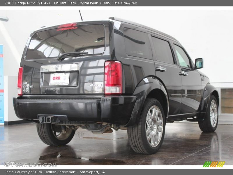 Brilliant Black Crystal Pearl / Dark Slate Gray/Red 2008 Dodge Nitro R/T 4x4
