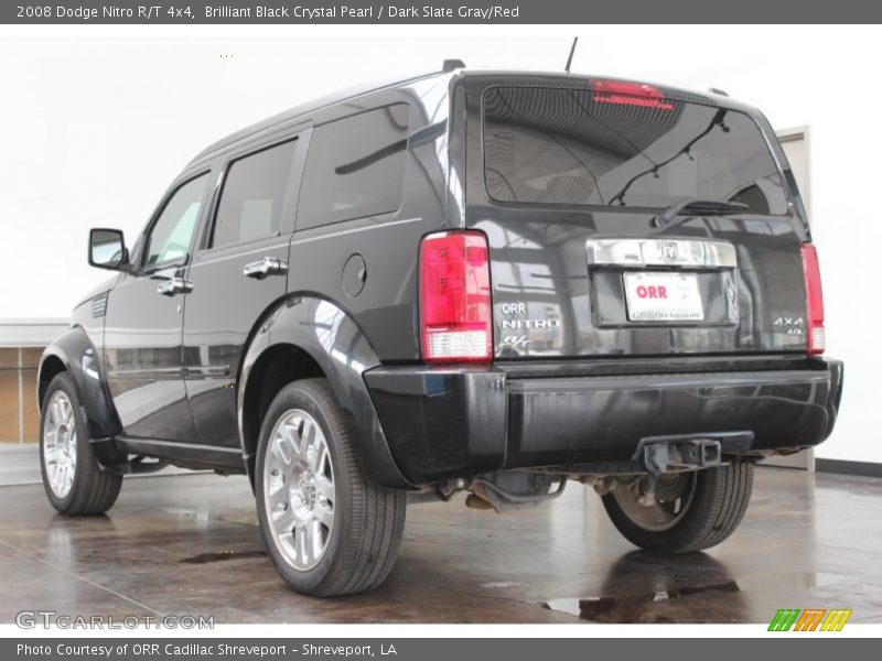 Brilliant Black Crystal Pearl / Dark Slate Gray/Red 2008 Dodge Nitro R/T 4x4