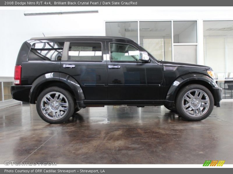 Brilliant Black Crystal Pearl / Dark Slate Gray/Red 2008 Dodge Nitro R/T 4x4