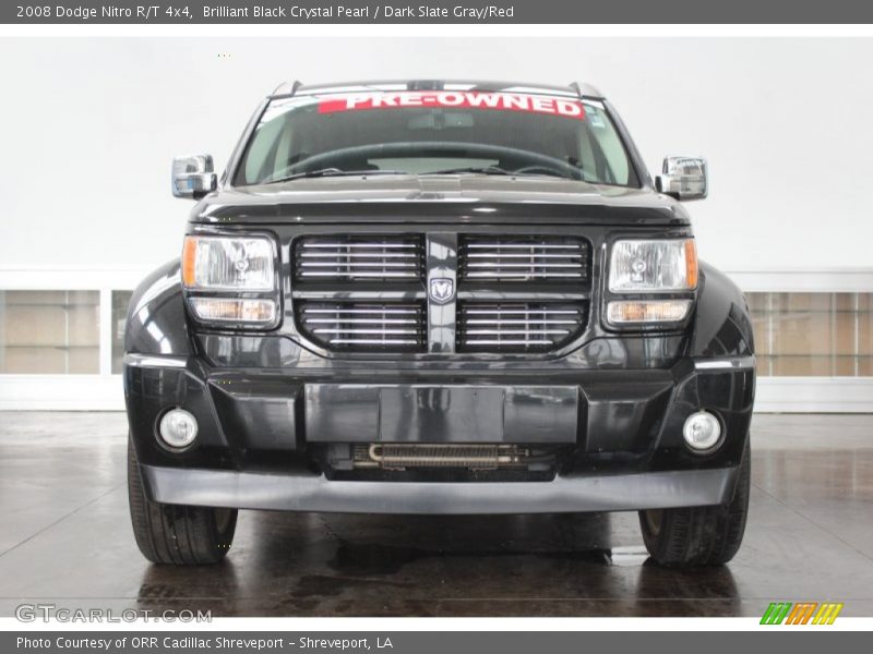 Brilliant Black Crystal Pearl / Dark Slate Gray/Red 2008 Dodge Nitro R/T 4x4