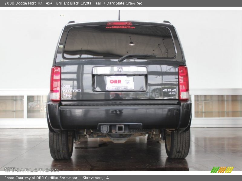 Brilliant Black Crystal Pearl / Dark Slate Gray/Red 2008 Dodge Nitro R/T 4x4