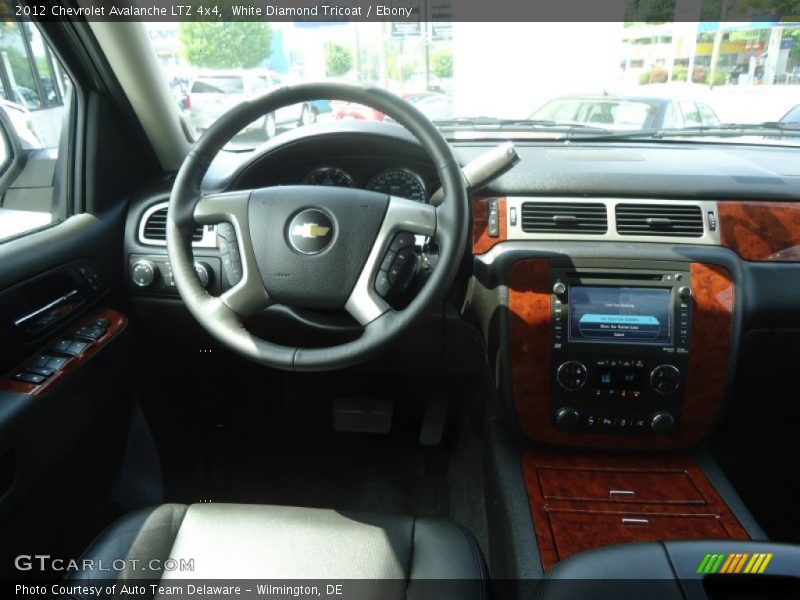 White Diamond Tricoat / Ebony 2012 Chevrolet Avalanche LTZ 4x4