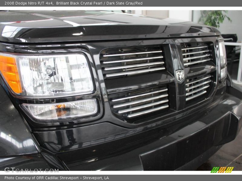 Brilliant Black Crystal Pearl / Dark Slate Gray/Red 2008 Dodge Nitro R/T 4x4