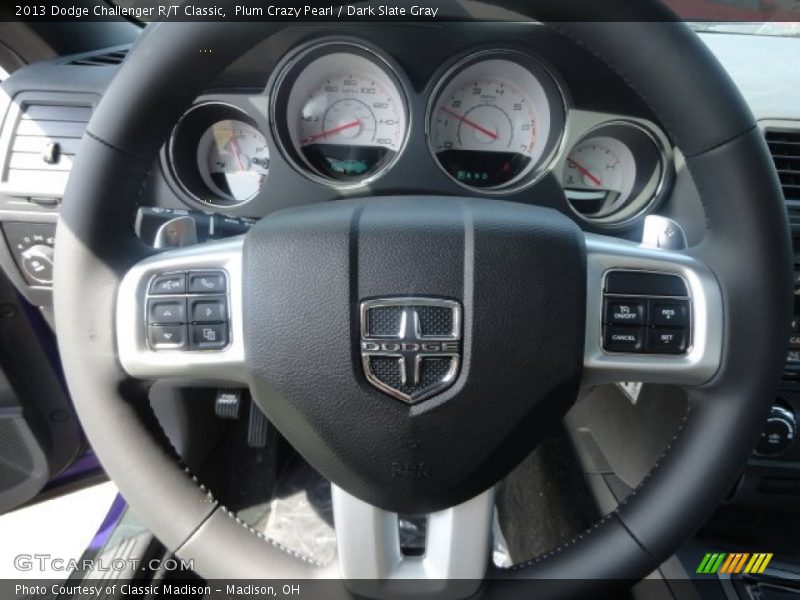 Plum Crazy Pearl / Dark Slate Gray 2013 Dodge Challenger R/T Classic