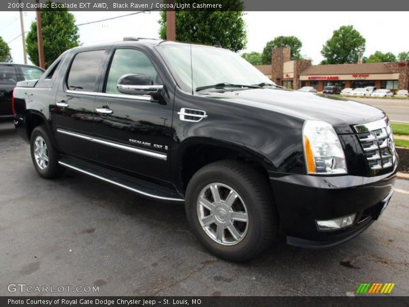 Black Raven / Cocoa/Light Cashmere 2008 Cadillac Escalade EXT AWD