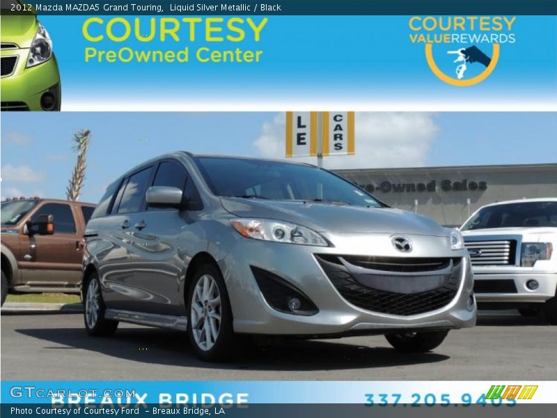 Liquid Silver Metallic / Black 2012 Mazda MAZDA5 Grand Touring
