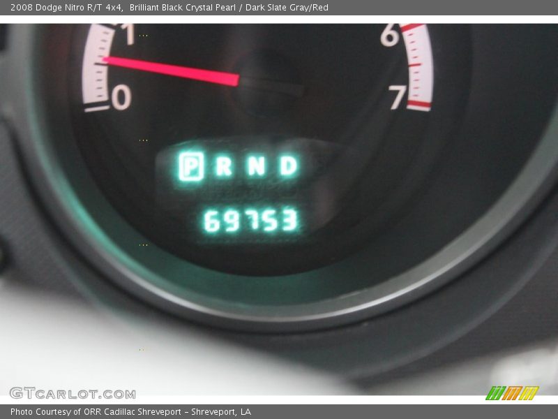 Brilliant Black Crystal Pearl / Dark Slate Gray/Red 2008 Dodge Nitro R/T 4x4