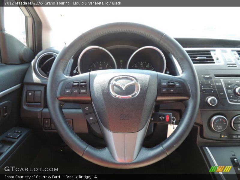 Liquid Silver Metallic / Black 2012 Mazda MAZDA5 Grand Touring