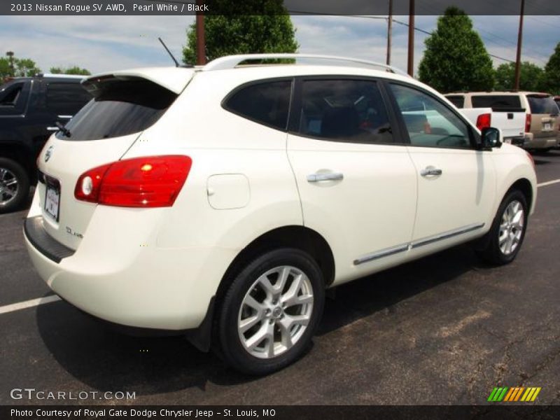 Pearl White / Black 2013 Nissan Rogue SV AWD