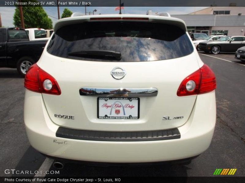 Pearl White / Black 2013 Nissan Rogue SV AWD