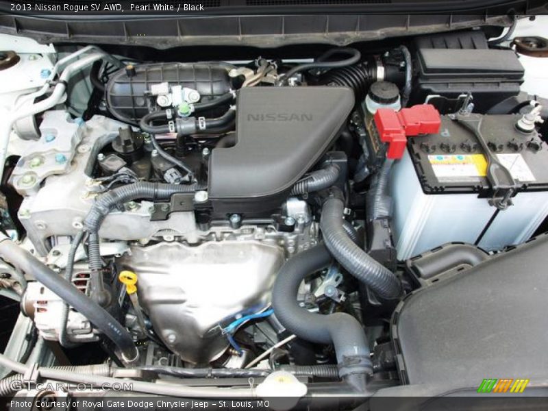 Pearl White / Black 2013 Nissan Rogue SV AWD