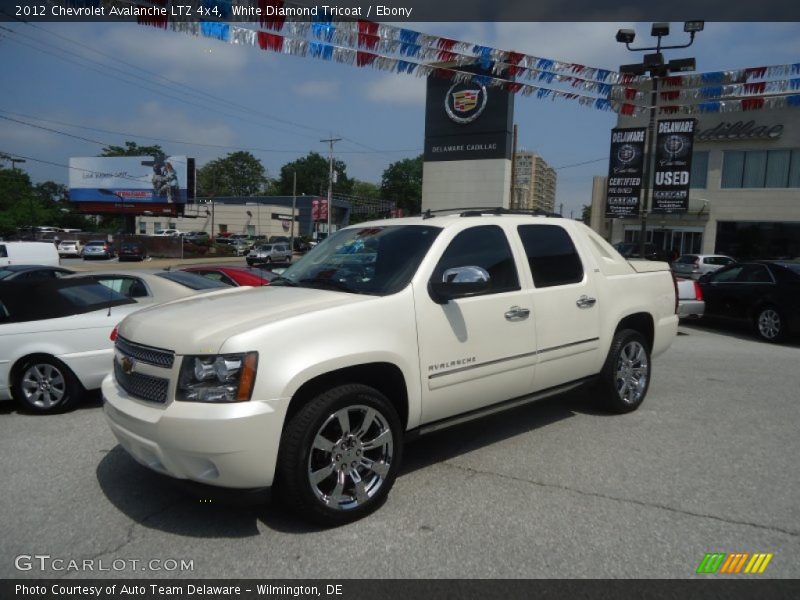 White Diamond Tricoat / Ebony 2012 Chevrolet Avalanche LTZ 4x4