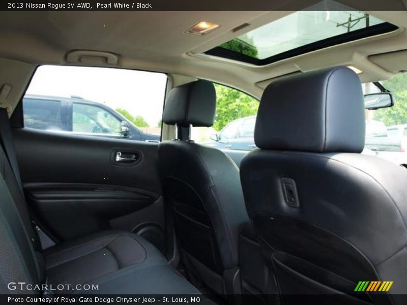 Pearl White / Black 2013 Nissan Rogue SV AWD