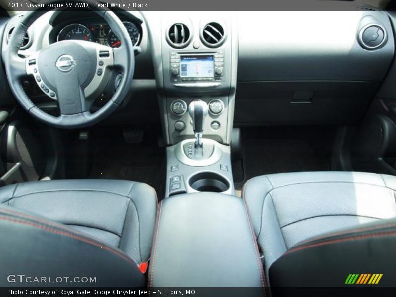 Pearl White / Black 2013 Nissan Rogue SV AWD