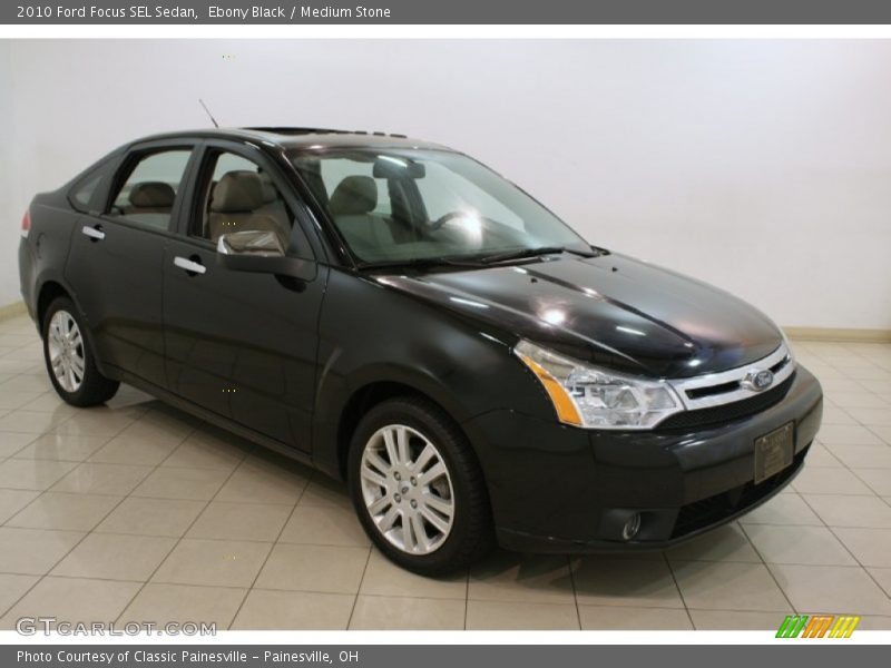 Ebony Black / Medium Stone 2010 Ford Focus SEL Sedan