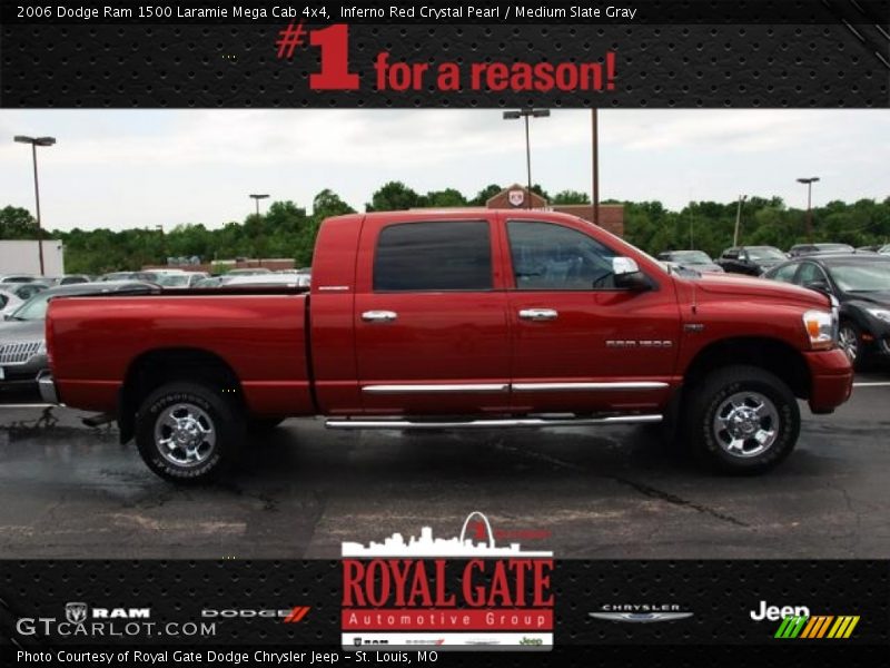 Inferno Red Crystal Pearl / Medium Slate Gray 2006 Dodge Ram 1500 Laramie Mega Cab 4x4