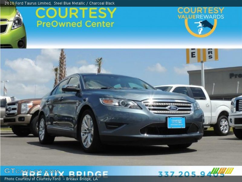 Steel Blue Metallic / Charcoal Black 2010 Ford Taurus Limited