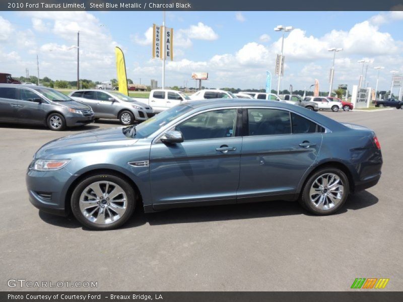 Steel Blue Metallic / Charcoal Black 2010 Ford Taurus Limited