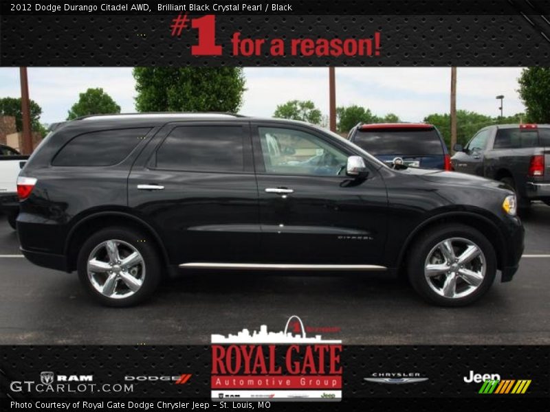 Brilliant Black Crystal Pearl / Black 2012 Dodge Durango Citadel AWD