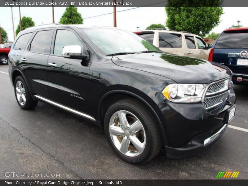 Brilliant Black Crystal Pearl / Black 2012 Dodge Durango Citadel AWD