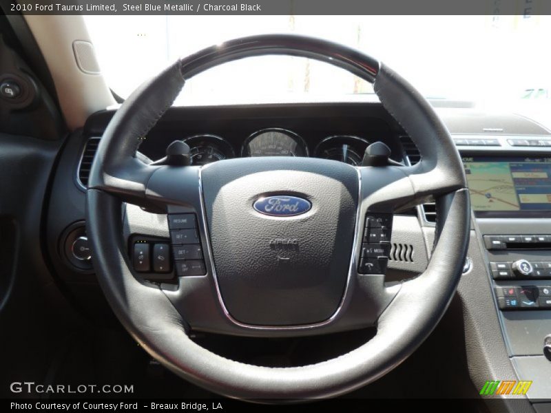 Steel Blue Metallic / Charcoal Black 2010 Ford Taurus Limited