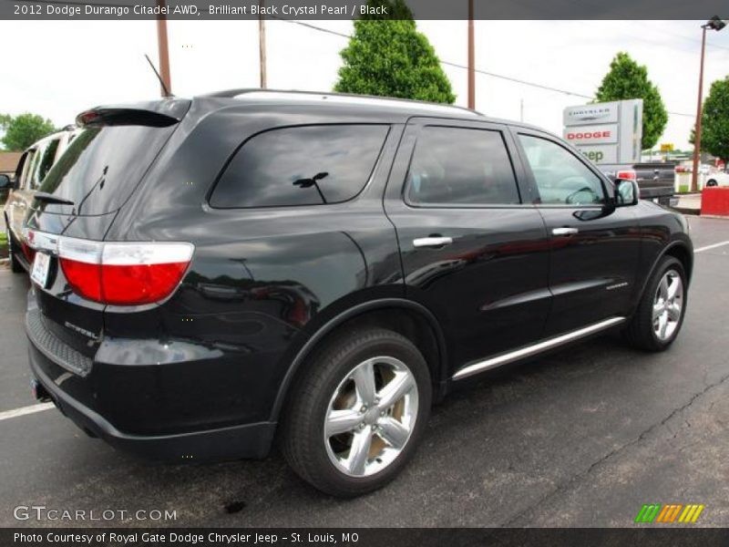 Brilliant Black Crystal Pearl / Black 2012 Dodge Durango Citadel AWD