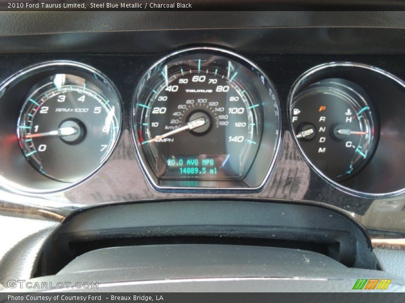 Steel Blue Metallic / Charcoal Black 2010 Ford Taurus Limited