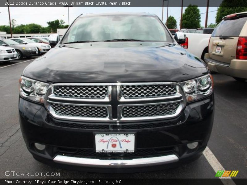 Brilliant Black Crystal Pearl / Black 2012 Dodge Durango Citadel AWD