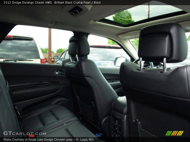 Brilliant Black Crystal Pearl / Black 2012 Dodge Durango Citadel AWD