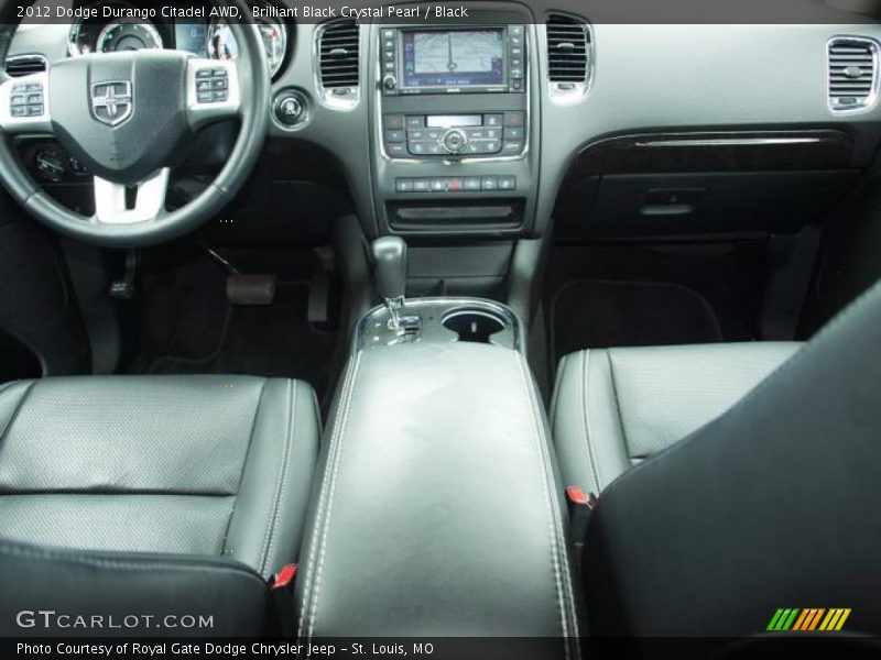 Brilliant Black Crystal Pearl / Black 2012 Dodge Durango Citadel AWD