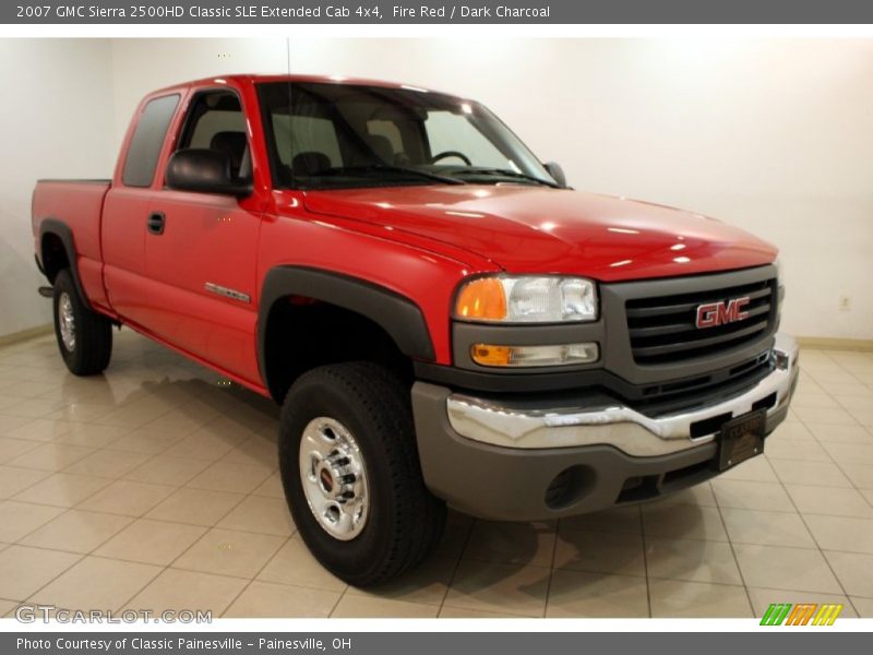 Fire Red / Dark Charcoal 2007 GMC Sierra 2500HD Classic SLE Extended Cab 4x4