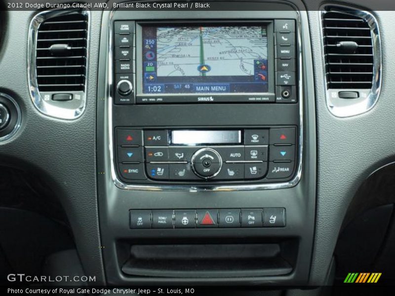 Brilliant Black Crystal Pearl / Black 2012 Dodge Durango Citadel AWD