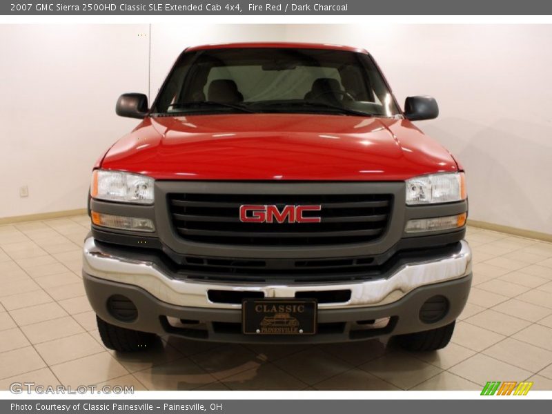 Fire Red / Dark Charcoal 2007 GMC Sierra 2500HD Classic SLE Extended Cab 4x4
