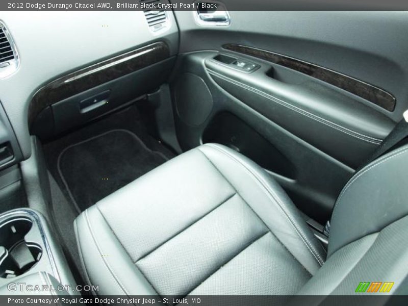 Brilliant Black Crystal Pearl / Black 2012 Dodge Durango Citadel AWD