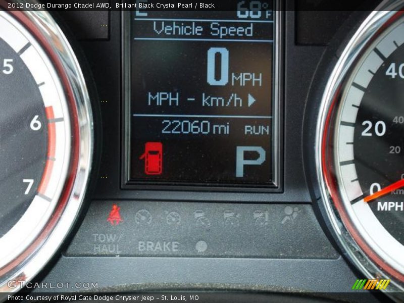 Brilliant Black Crystal Pearl / Black 2012 Dodge Durango Citadel AWD