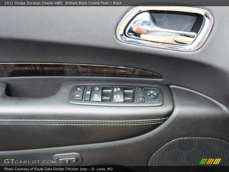Brilliant Black Crystal Pearl / Black 2012 Dodge Durango Citadel AWD