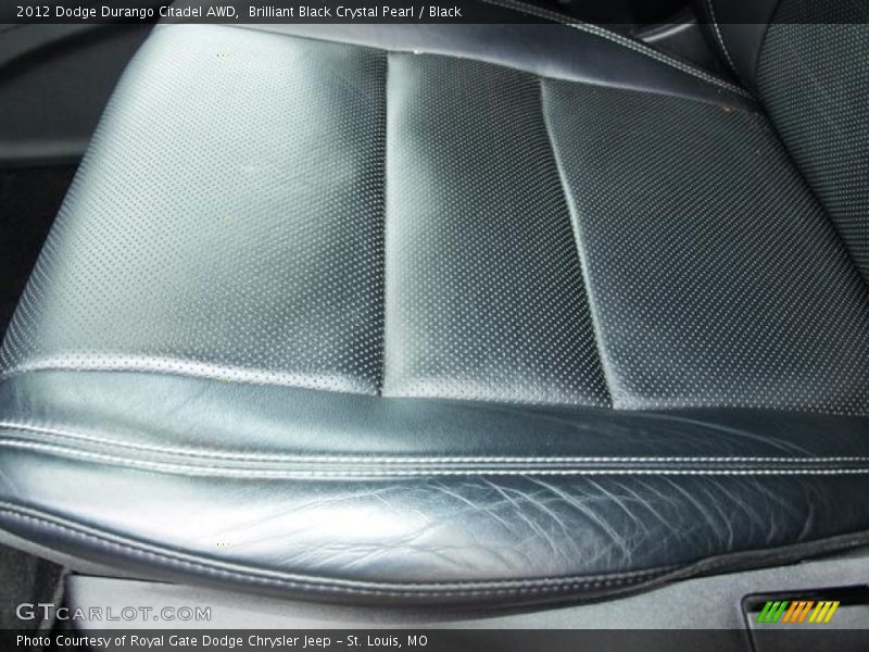 Brilliant Black Crystal Pearl / Black 2012 Dodge Durango Citadel AWD