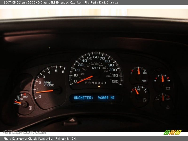 Fire Red / Dark Charcoal 2007 GMC Sierra 2500HD Classic SLE Extended Cab 4x4
